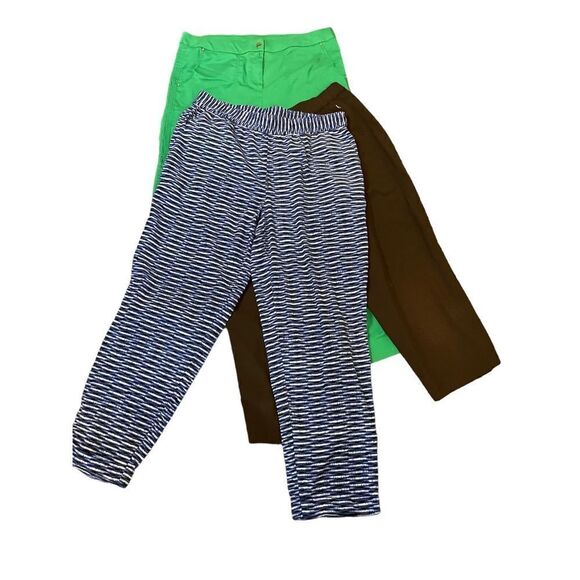 Bundle of 3 Pair of Chico's Lightweight Summer Travel Pants - Size 2 Large 12 - Picture 1 of 13